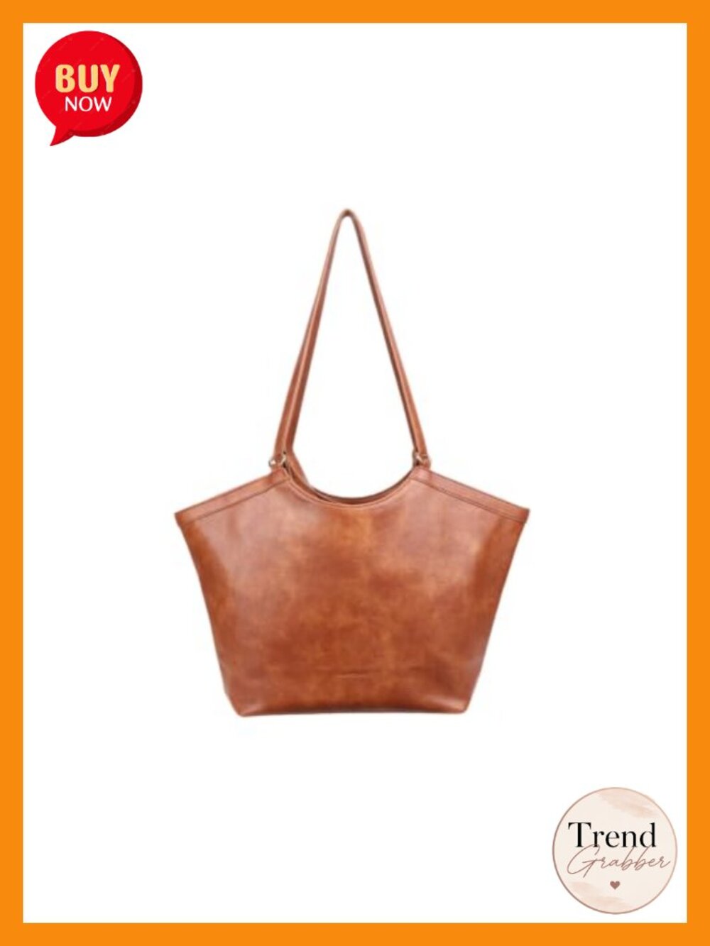 Top Handle Satchel Shoulder Bag Faux Leather Vegan Leather